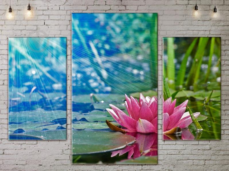 Модульная картина ArtStar цветы Лотос ADFL0075 размер 120 х 180 см