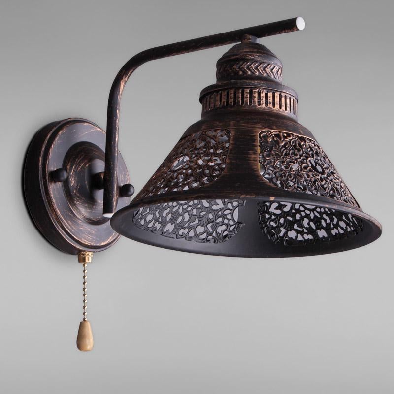 Настенный светильник Light House DL-18300/1W Черный/Медный