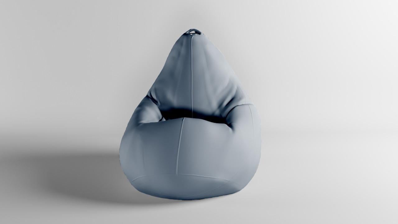 Безкаркасне крісло-мішок SkyPuff MEGA Груша Оксфорд 600D.PU.WR 320 XXXL 160х120 см Сірий (160028)