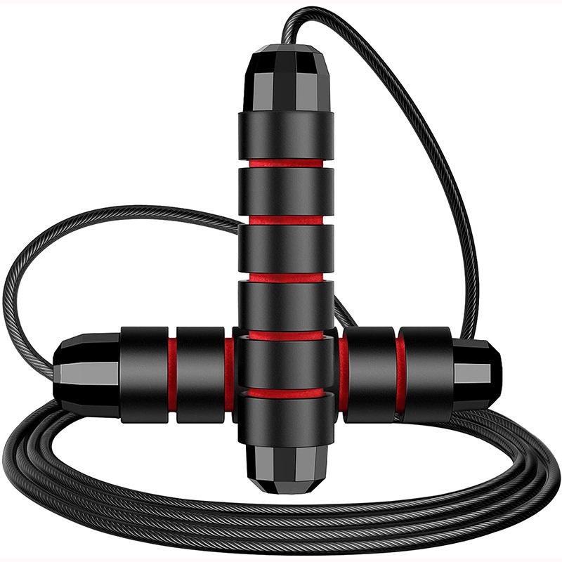 Скакалка скоростная PowerPlay 4210 Power Weighted Jump Rope 2,7 м Черный - фото 3