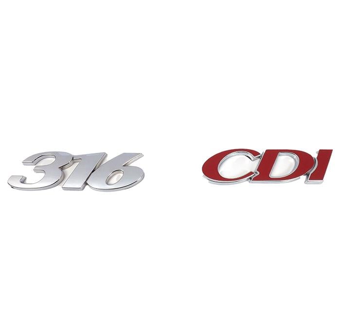 Эмблема-напись 316 CDI скотч 248х28 мм 2012 > 2013 Красный (906 817 4014)