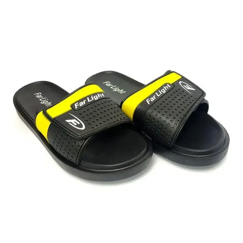 Шлепанцы мужские Lano на липучке 28,5-29 см р. 45 Черно-желтый  (8426-452)