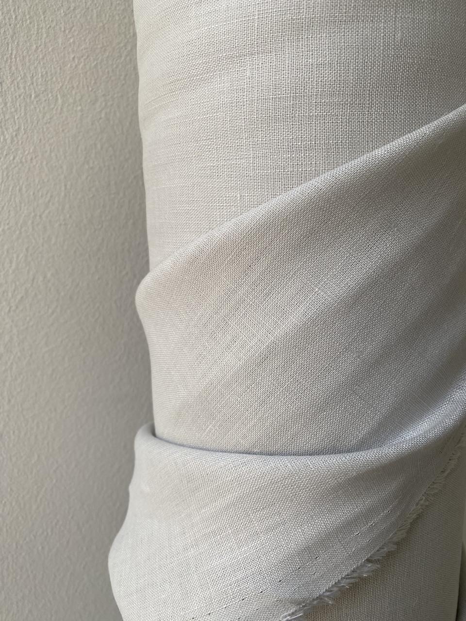 Ткань рубашечно-платьевая LINEN PLUS 100% лен 143 см 1410 Светло-серый - фото 3 Ткань рубашечно-платьевая LINEN PLUS 100% лен 143 см 1410 Светло-серый - фото 3