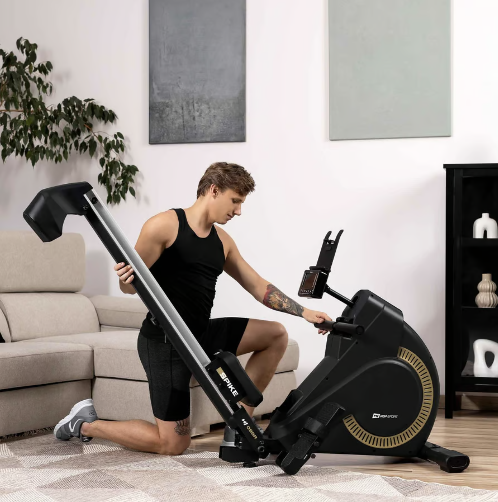 Гребной тренажер Hop-Sport HS-095R Spike Золотой (4795) - фото 6 Гребной тренажер Hop-Sport HS-095R Spike Золотой (4795) - фото 6