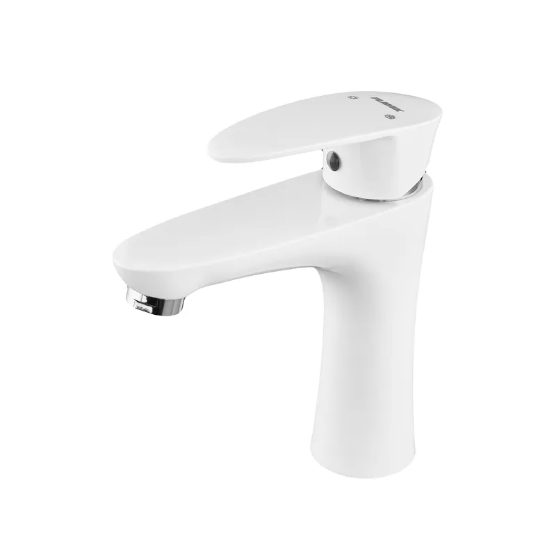 Смеситель для умывальника PLAMIX Cezar-001 Set с подводом White (PM0661) Смеситель для умывальника PLAMIX Cezar-001 Set с подводом White (PM0661)