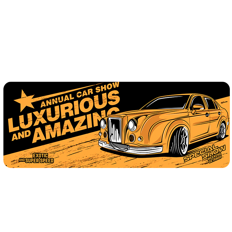 Коврик для мышки тканевый Luxurious and Amazing с боковой прошивкой 2 мм 300x700 мм Темно-желтый (35844)