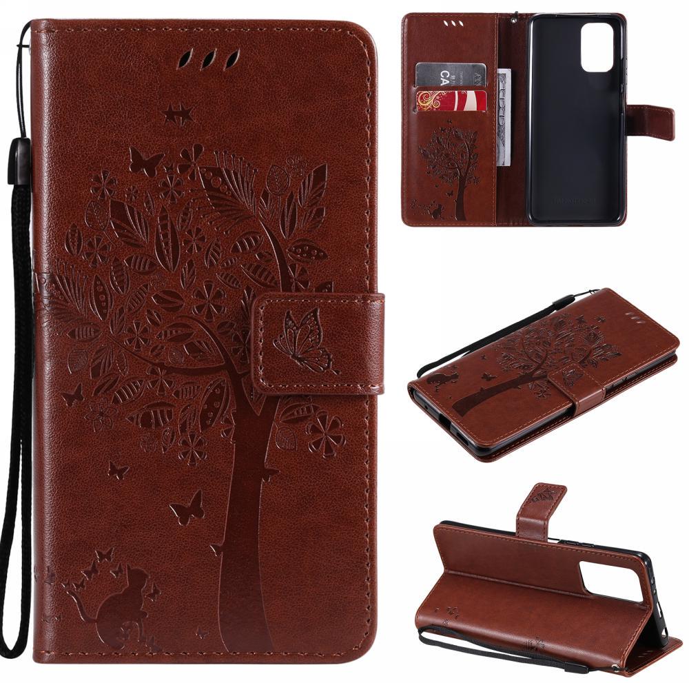 Чехол для Xiaomi Redmi 10 (рисунок кот и дерево) Brown (23757-30)