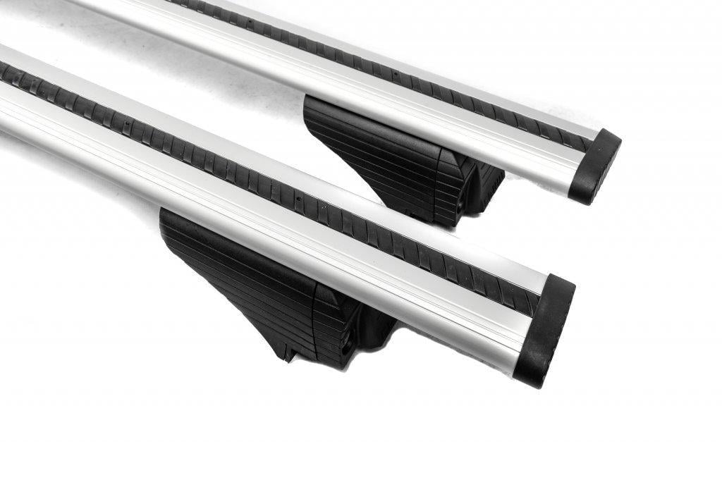 Багажник на интегрированные рейлинги Erkul Wizard V2 для Mazda CX-9 2017- гг. алюминий 125 см 2 шт. Серый (164002) - фото 4