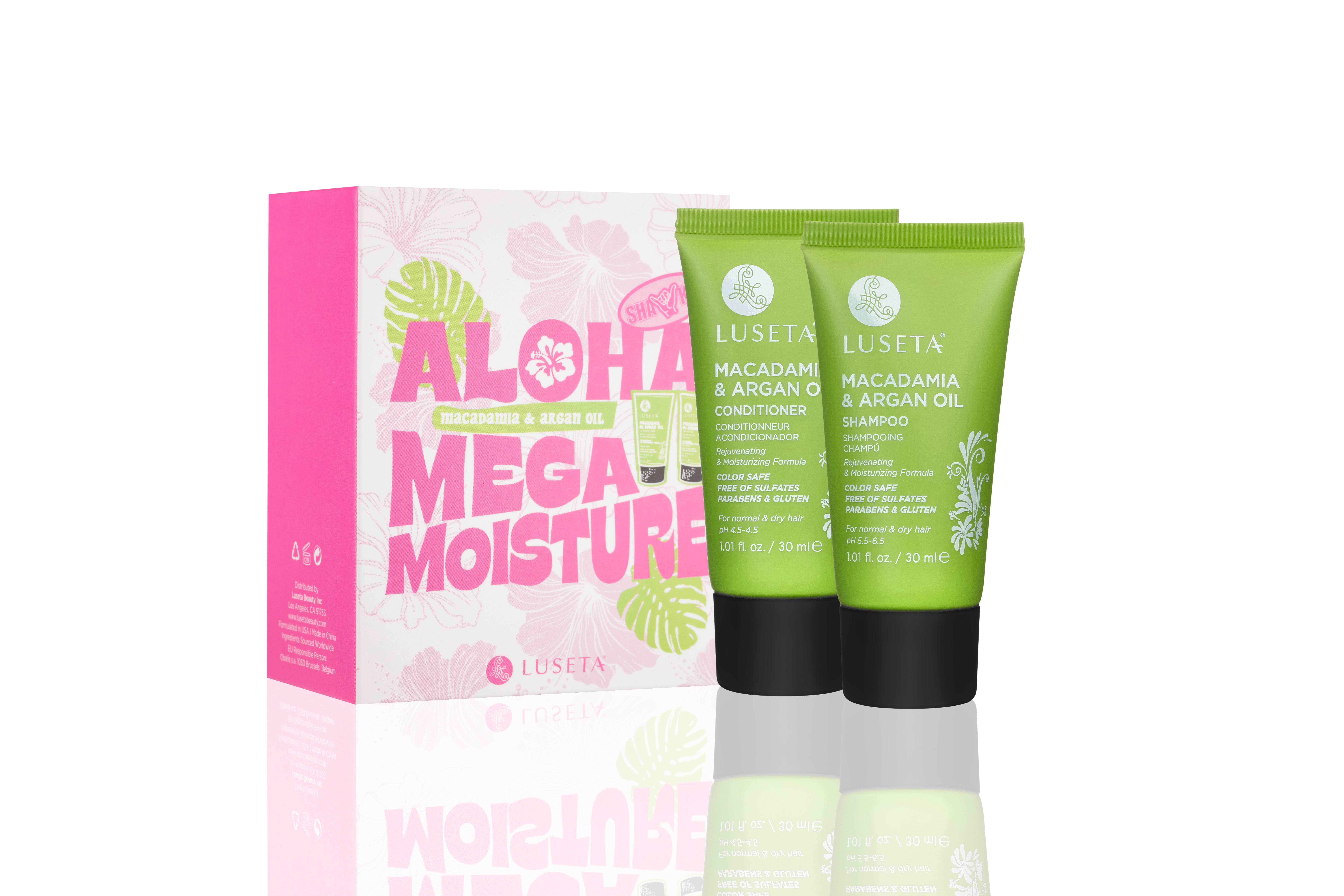 Набор для волос дороже с маслом макадамии и аргановым маслом Luseta Beauty Macadamia&Argan Oil Travel Set Duo 2×30 мл (23334990)