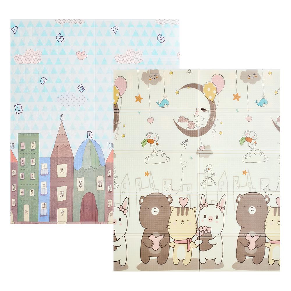 Коврик детский Poppet двусторонний Спящие малыши/Волшебный город 150х180x1 см (PP011-150) Коврик детский Poppet двусторонний Спящие малыши/Волшебный город 150х180x1 см (PP011-150)