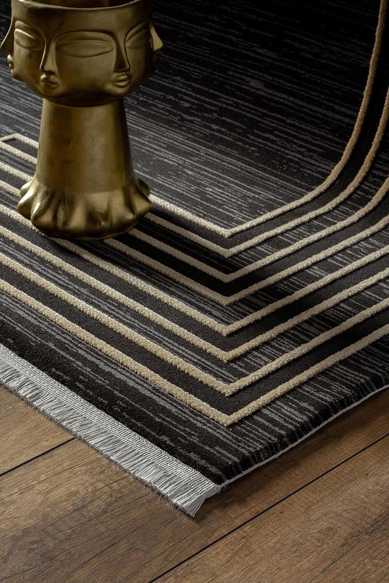 Килим акриловий Taboo Plus dg61c 160x230 см Black/Gold (94371623) - фото 2