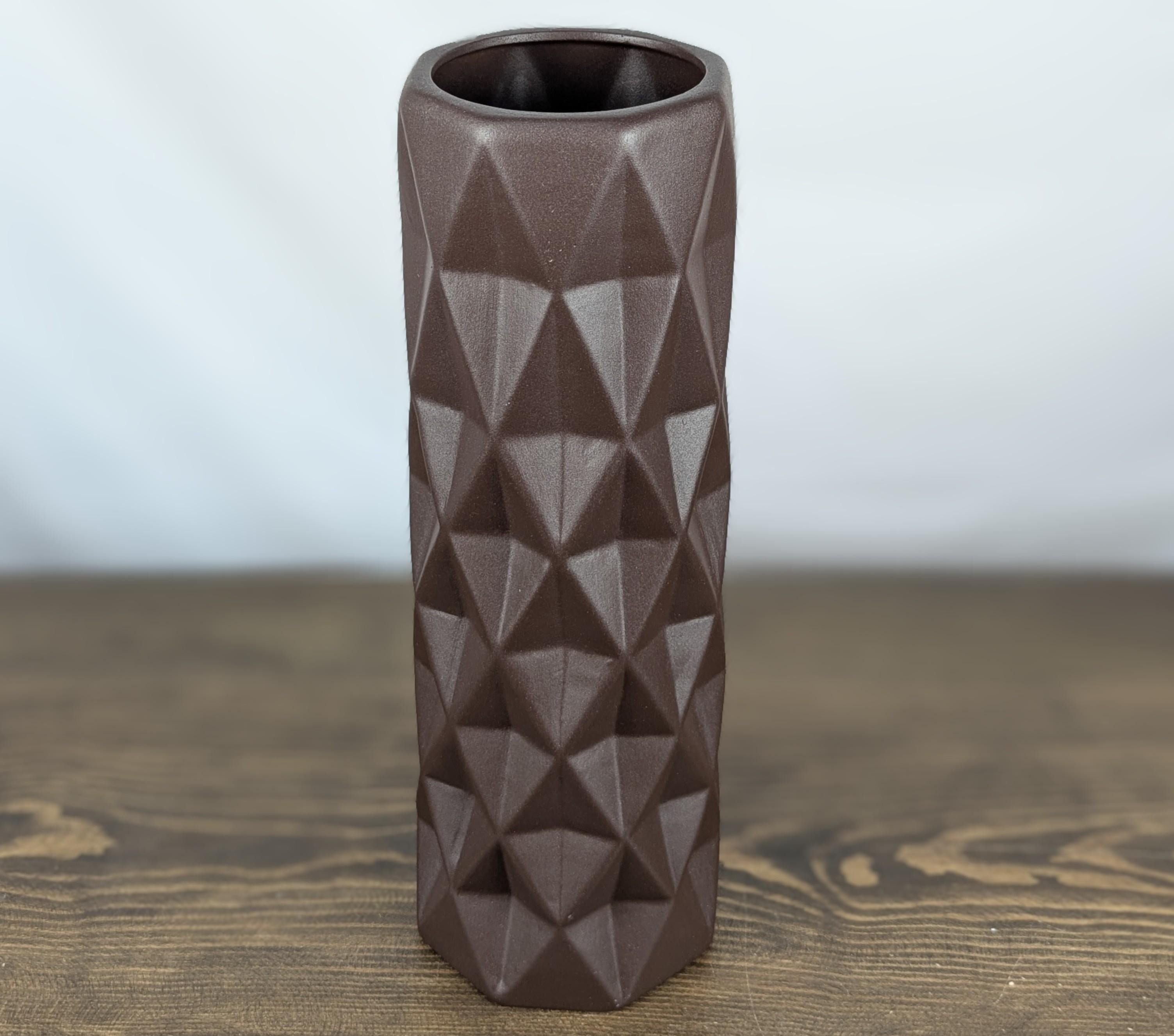 Ваза Nana ceramics Поли 41 см муар Шоколадный