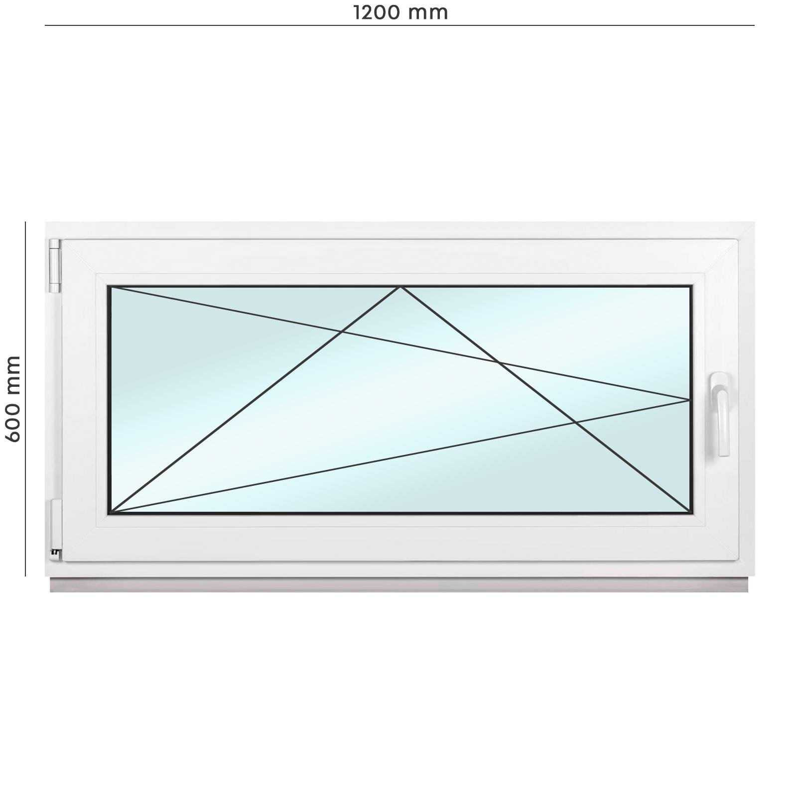 Вікно металопластикове Framex поворотно-відкидне з лівим відкриттям 1200х600 мм Білий - фото 2