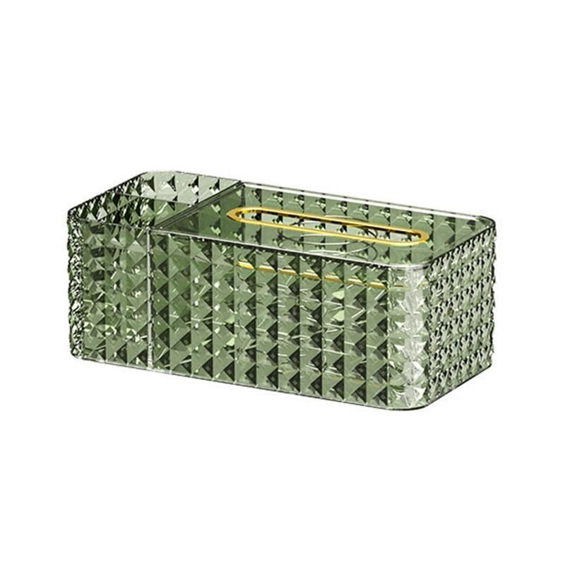 Органайзер-коробка для салфеток Lesko 3329 прямоугольный пластиковый Green (25713860)