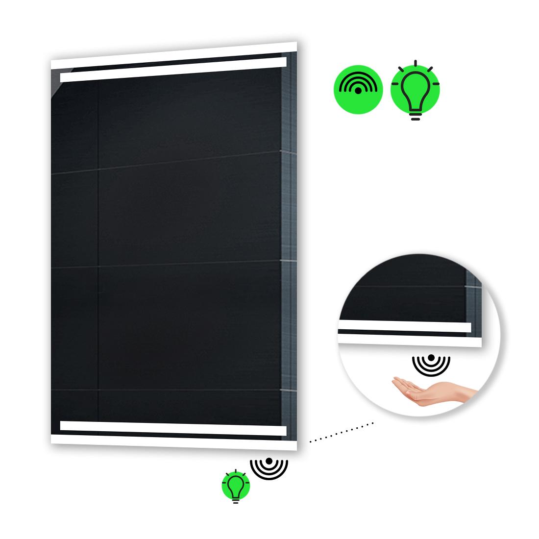 Зеркало с LED подсветкой Mirta с ИК включателем 110x70 см (Mirta91) Зеркало с LED подсветкой Mirta с ИК включателем 110x70 см (Mirta91)