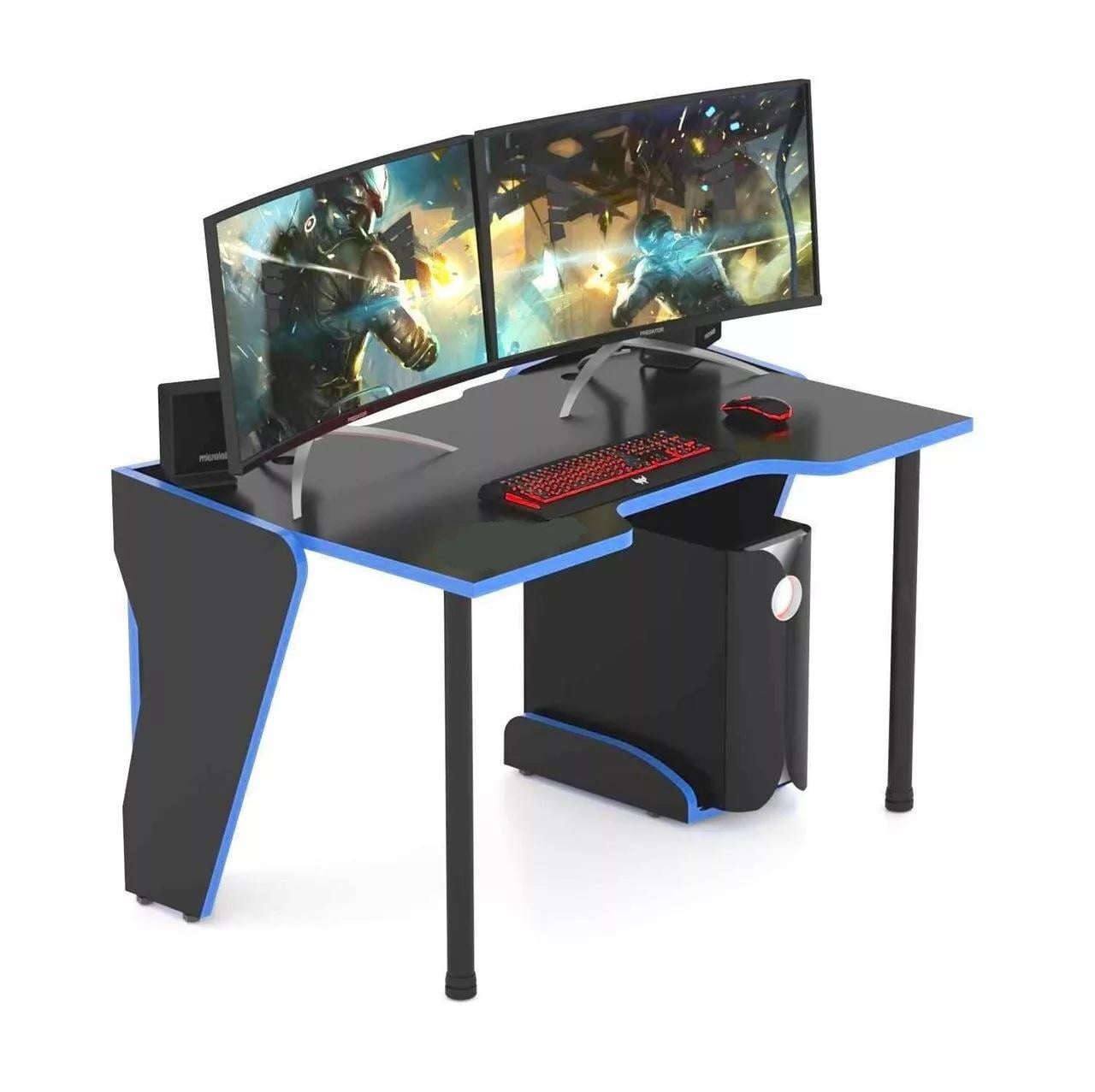 Геймерский стол COMFORT GM12 120 см Черный с синим