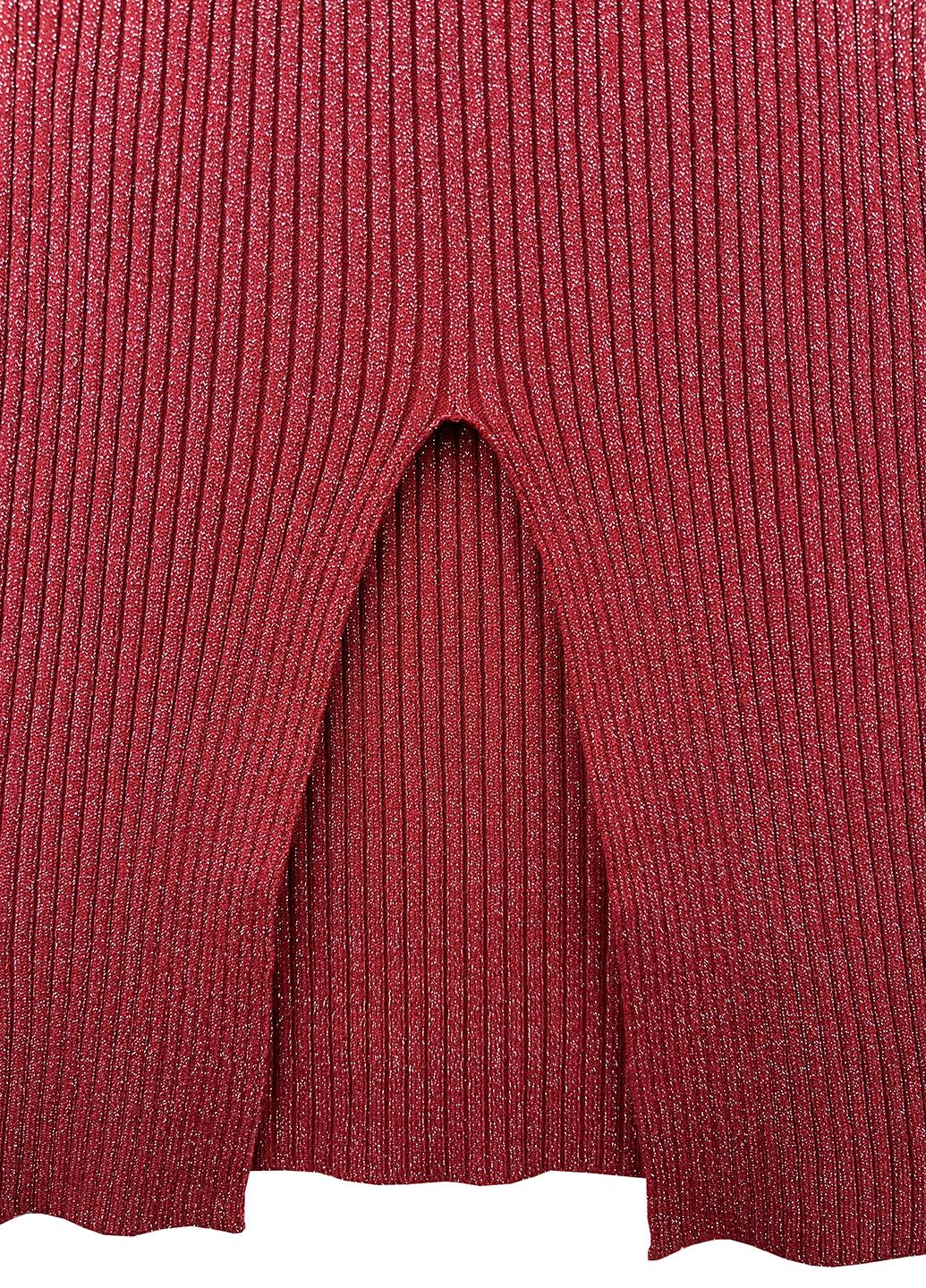 Сукня міді з люрексною ниткою Moni&Co L-XL Бордовий (180802b48) - фото 2 Сукня міді з люрексною ниткою Moni&Co L-XL Бордовий (180802b48) - фото 2