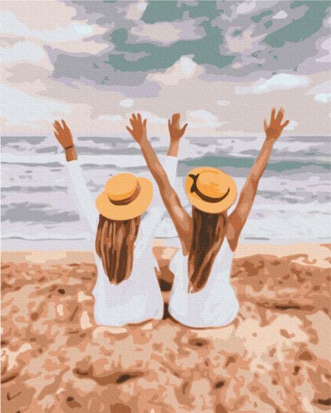 Картина по номерам Brushme морская Подружки на море 40х50 см в термопакете (BS37561)