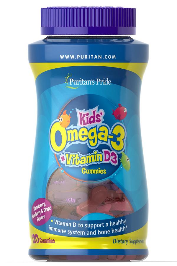 Омега 3 Puritan's Pride Children's Omega-3 + Vitamin D3 120 Gummies