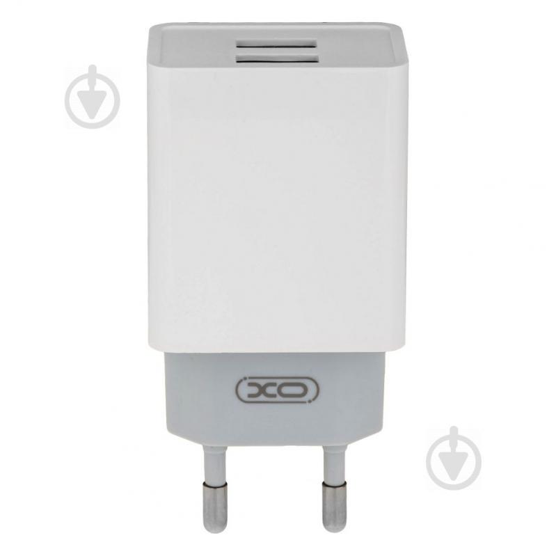 Зарядное устройство XO L65EU 2.4A адаптер 2 USB + кабель Type C Белый