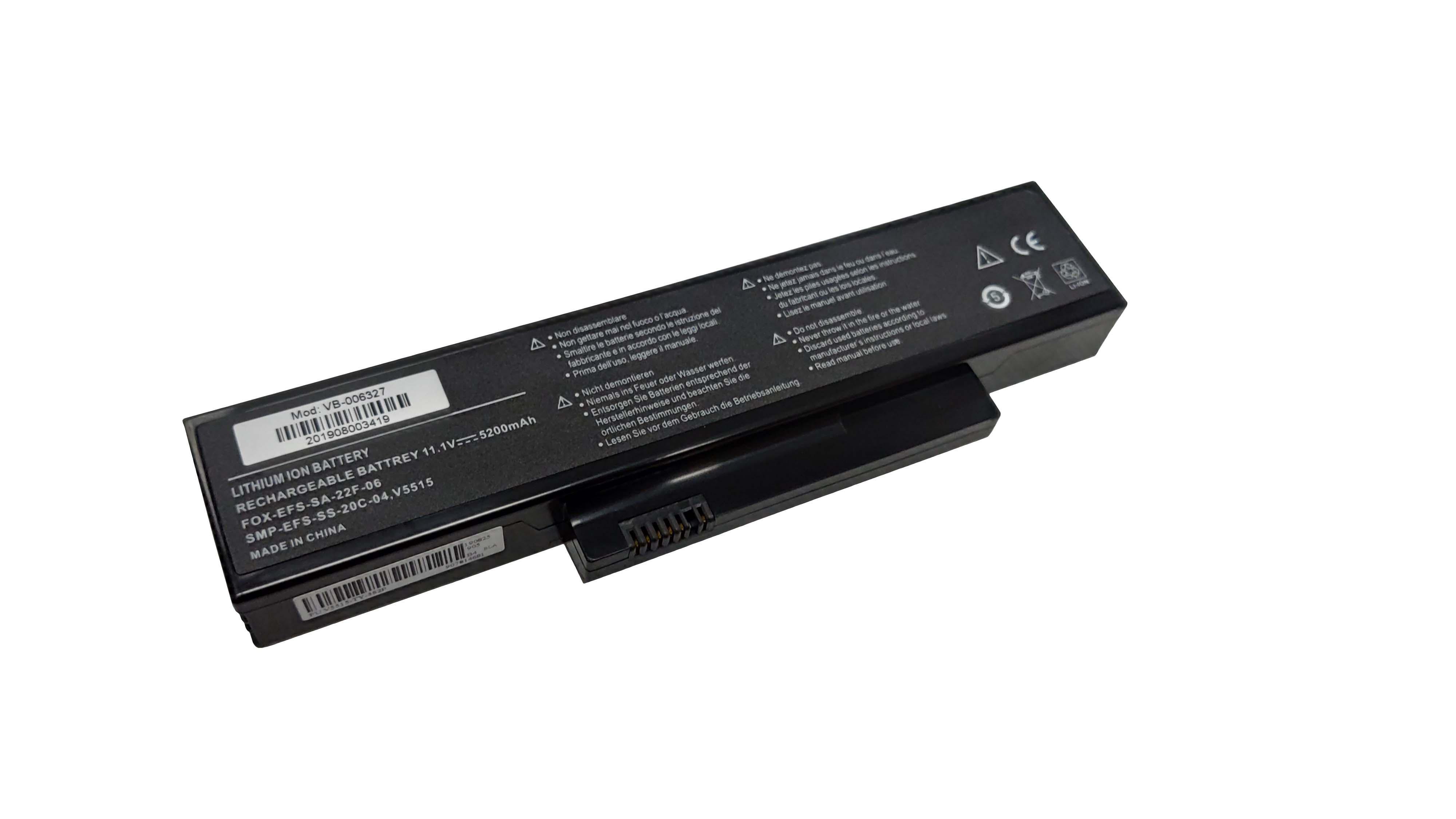 Аккумулятор для ноутбука Fujitsu-Siemens S26391-F6120-L470 Esprimo Mobile V5535 11,1V 5200 mAh OEM Black - фото 1