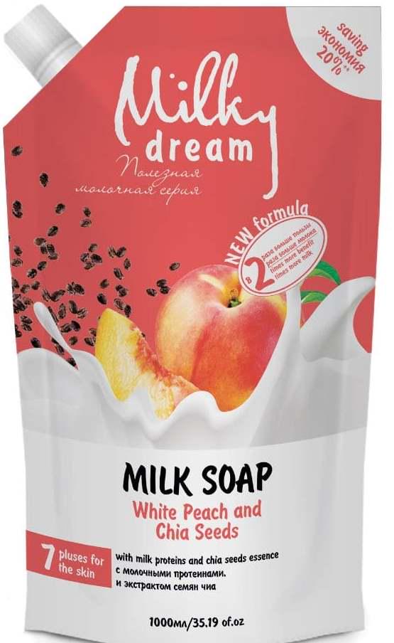 Крем-мыло жидкое Milky Dream Белый Персик и семена Чиа дой-пак 1000 мл