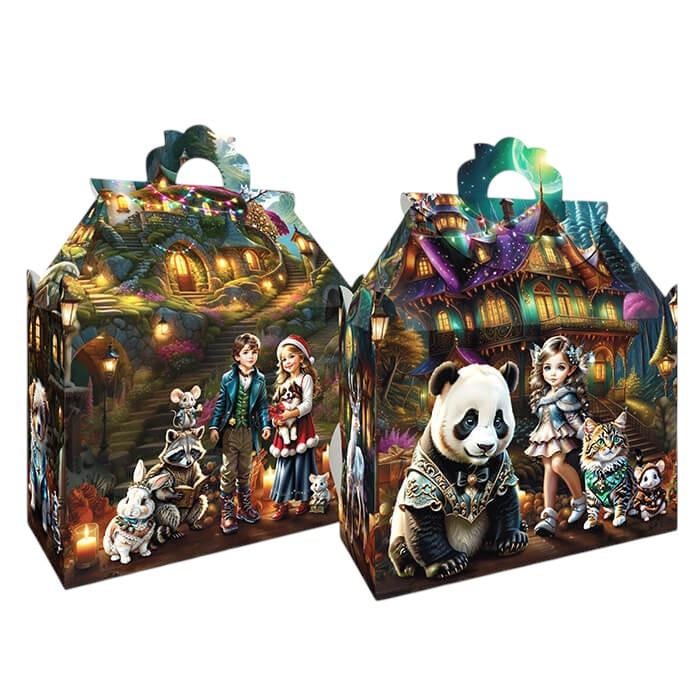 Набор картонных коробок Новогодние Панда самосборные для подарка 29х9,5х23 см 2 шт. (BT-2290)