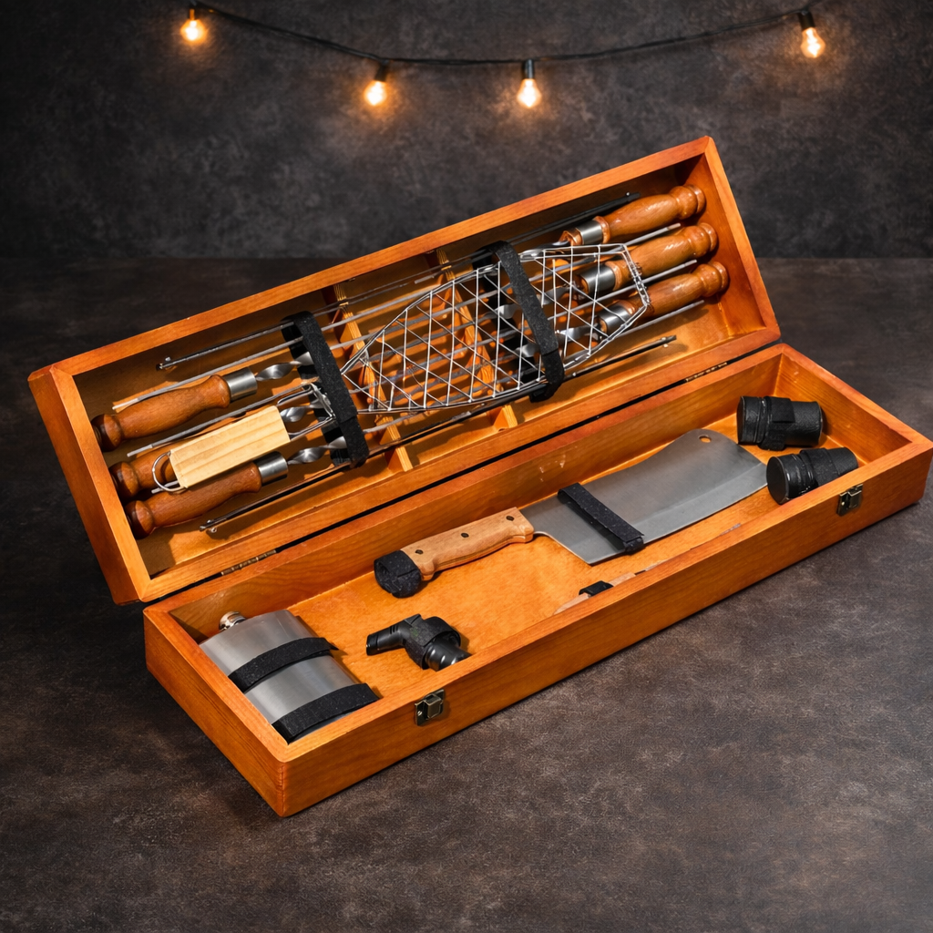 Подарочный набор шампуров Jooki Мастер BBQ светлый (10250)