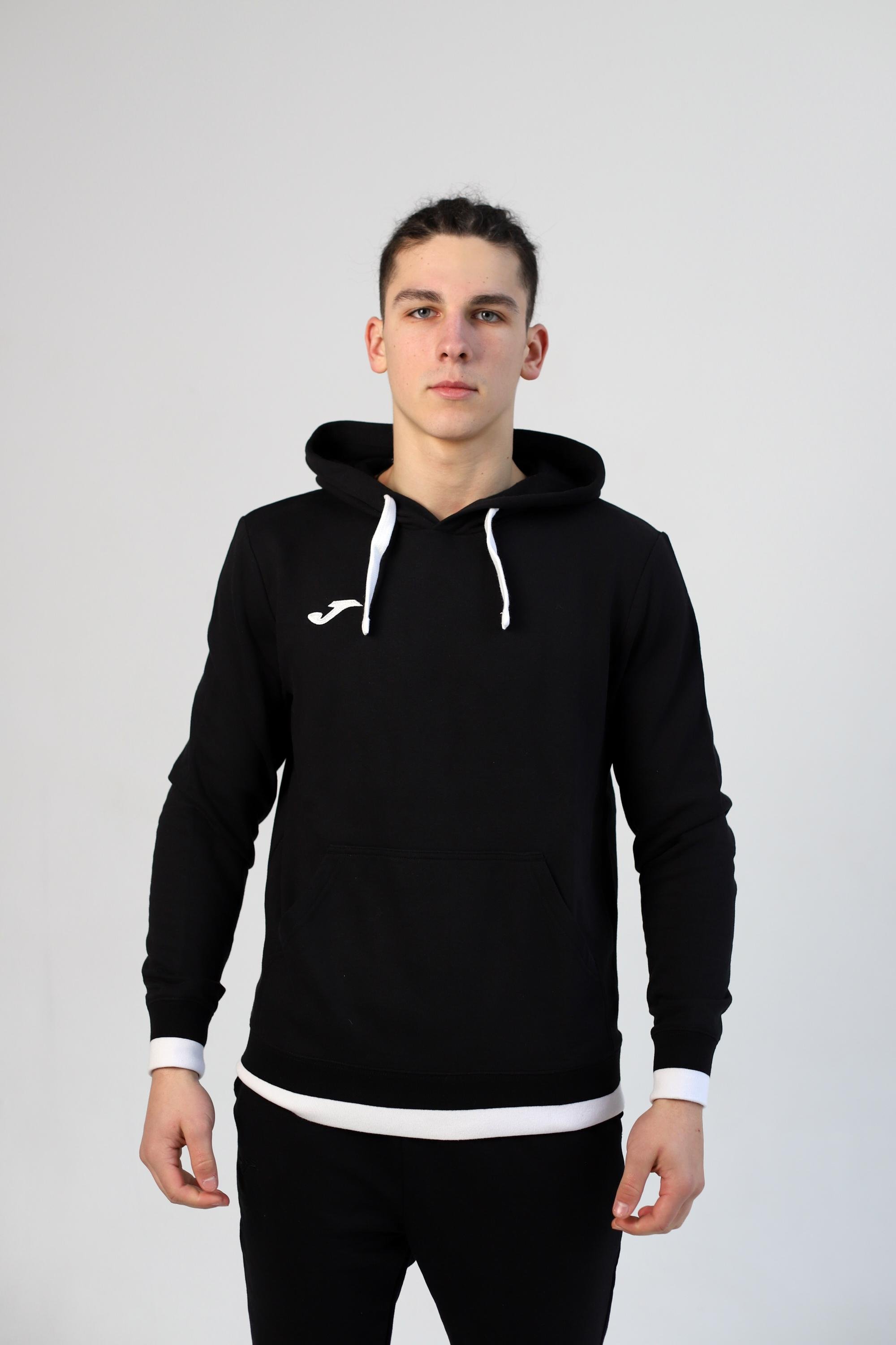 Реглан Joma 101962.102 Confort Iii Hoodie M Black/White (8424309535872)