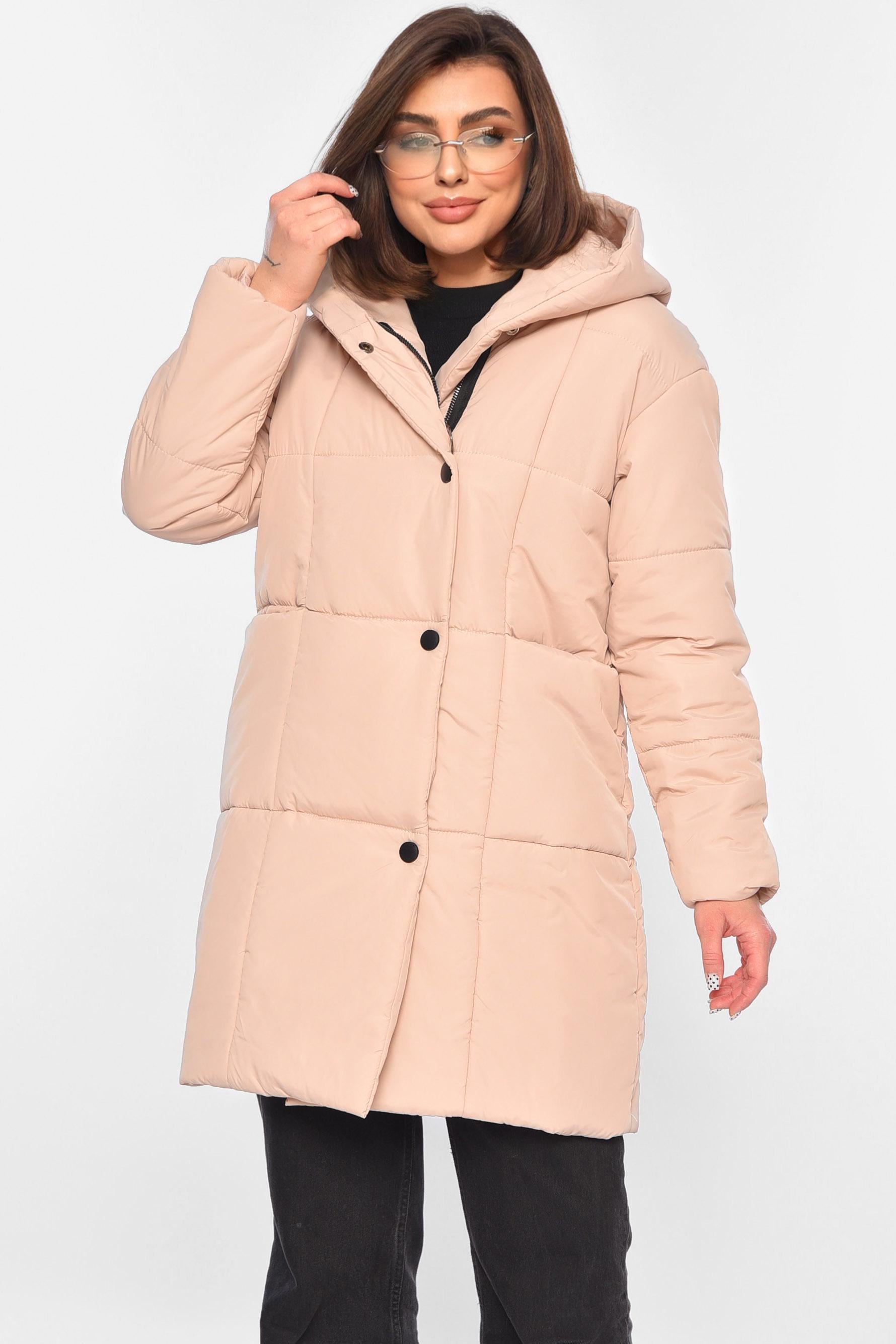 Куртка женская демисезонная M Светло-бежевый (196605)