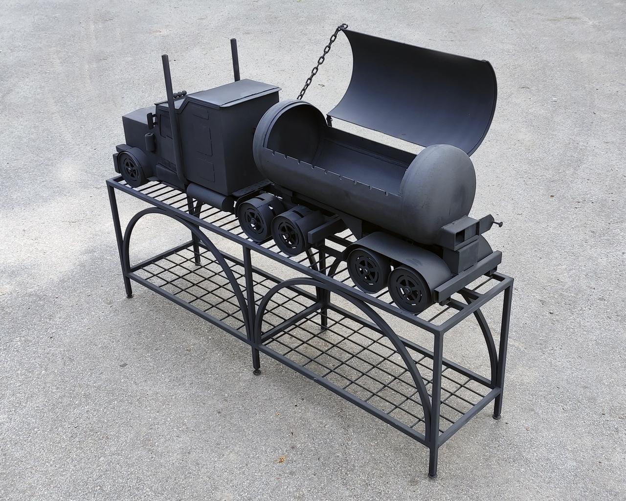 Мангал Kram-kovka Далекобійник з підставкою-дровницею - фото 4