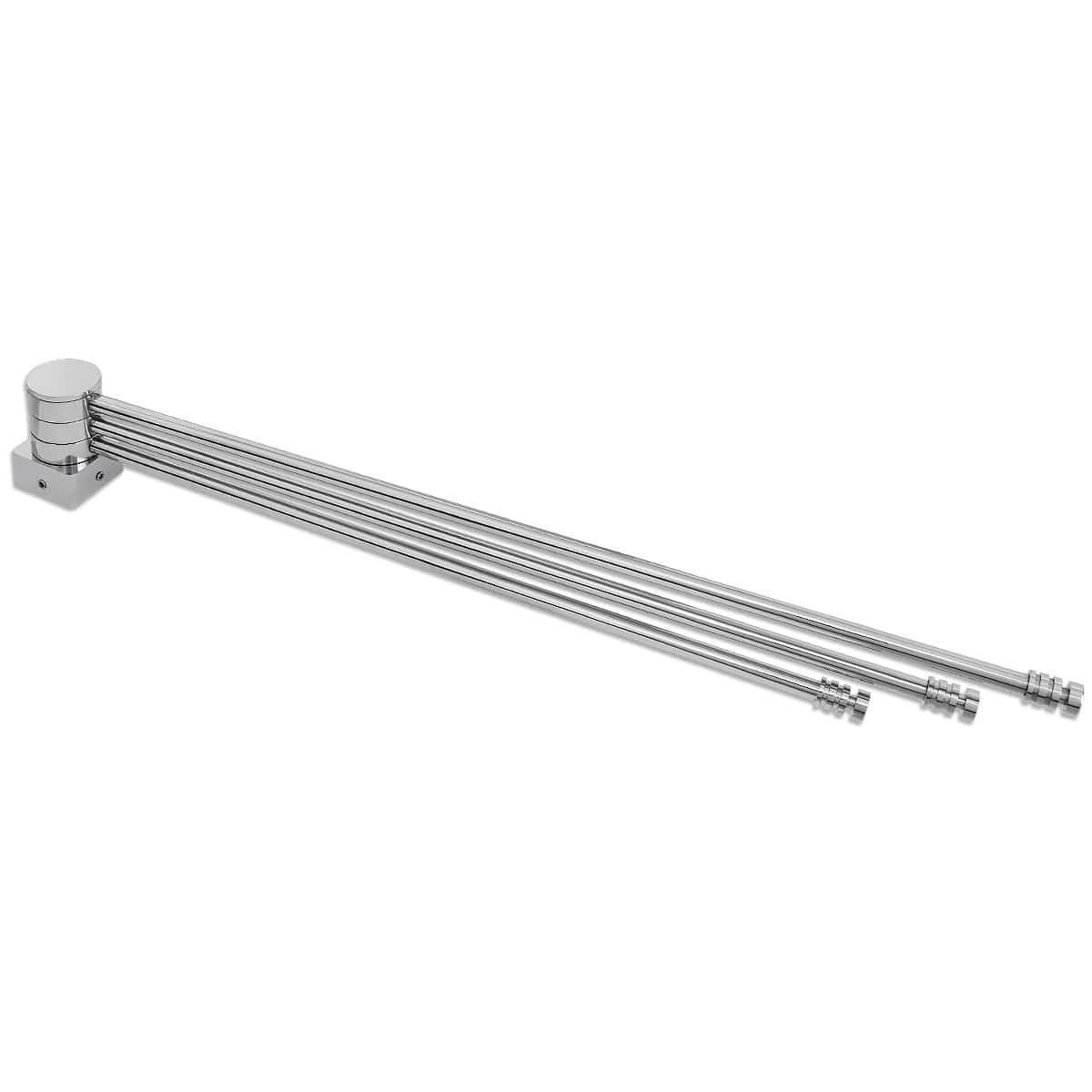 Полка для рушникосушарки поворотна Laris ПП-450/3 сталева кватро на стійку 30 мм Срібляста (132-127-71401075)