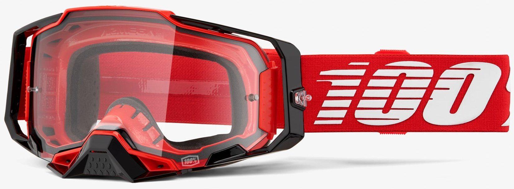 Мотоокуляри 100% ARMEGA Goggle Red/Clear Lens (50269)