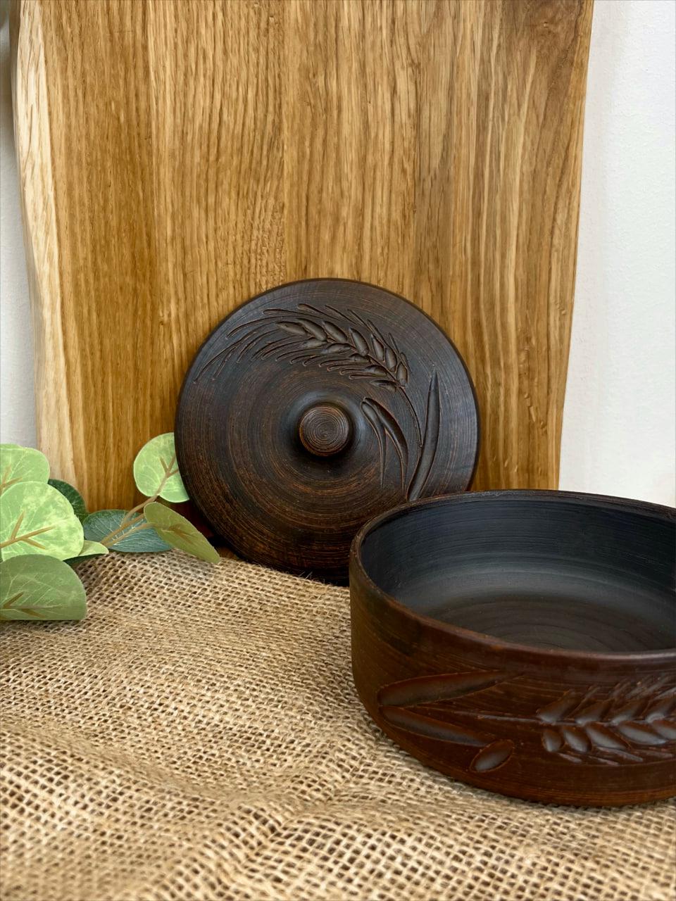 Банка для зберігання керамічна глиняна колосок 0,5 л (3002-12) - фото 7 Банка для зберігання керамічна глиняна колосок 0,5 л (3002-12) - фото 7