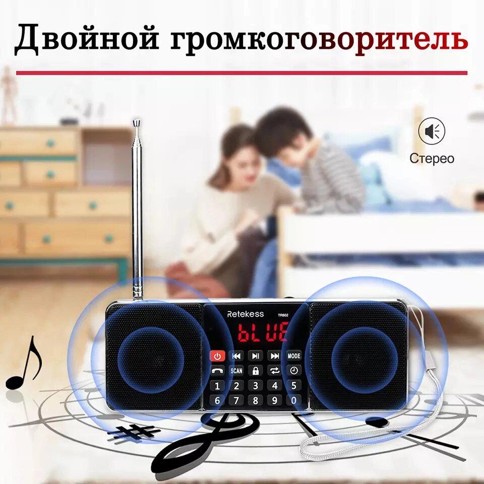 Радіоприймач Retekess TR602 з мікрофоном Чорний (TR602) - фото 15