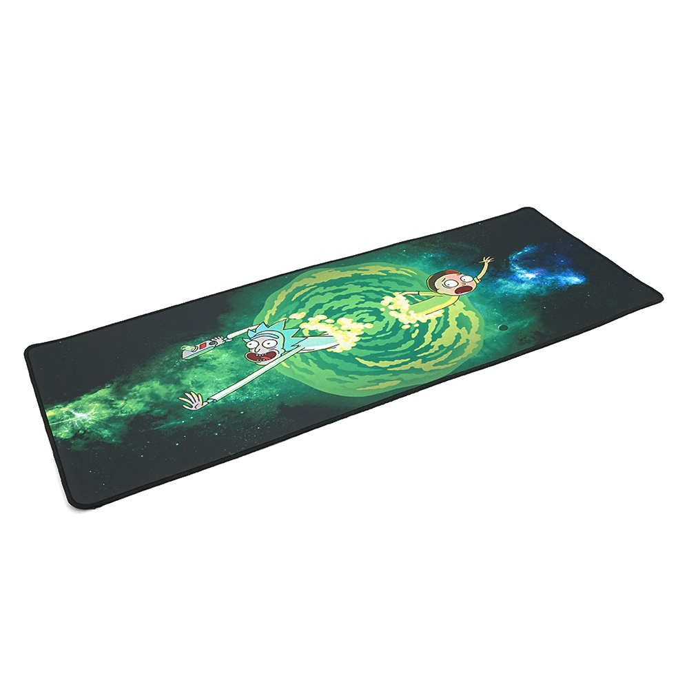 Килимок тканинний Rick and Morty з боковою прошивкою 3х300х800 мм Black/Green (YUT_V111318)
