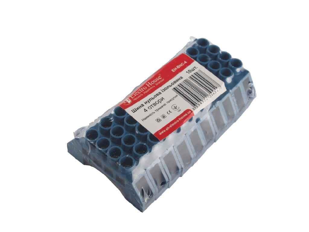 Шина нулевая Electro House изолированная 4 отверстия EH-BNC-4 (805945)