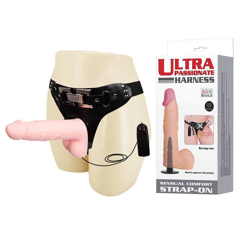 Страпон Ultra Passionate Harness Vibrating 16,5 см (6603BW-022036)