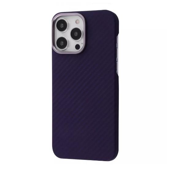 Чехол-накладка для телефона WAVE Premium Carbon Slim with Magnetic Ring iPhone 14 Pro deep purple (382440488)