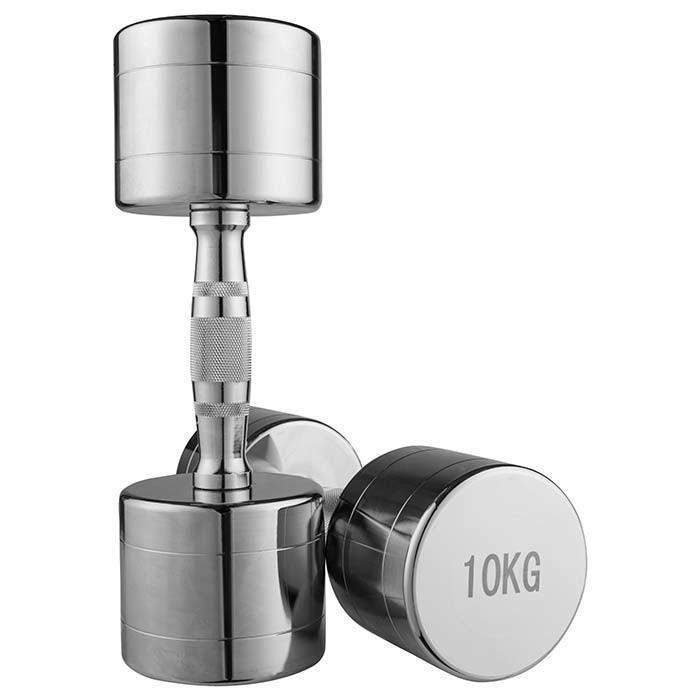 Гантель 10 кг 1 шт. Хром (80034B-10) - фото 2 Гантель 10 кг 1 шт. Хром (80034B-10) - фото 2