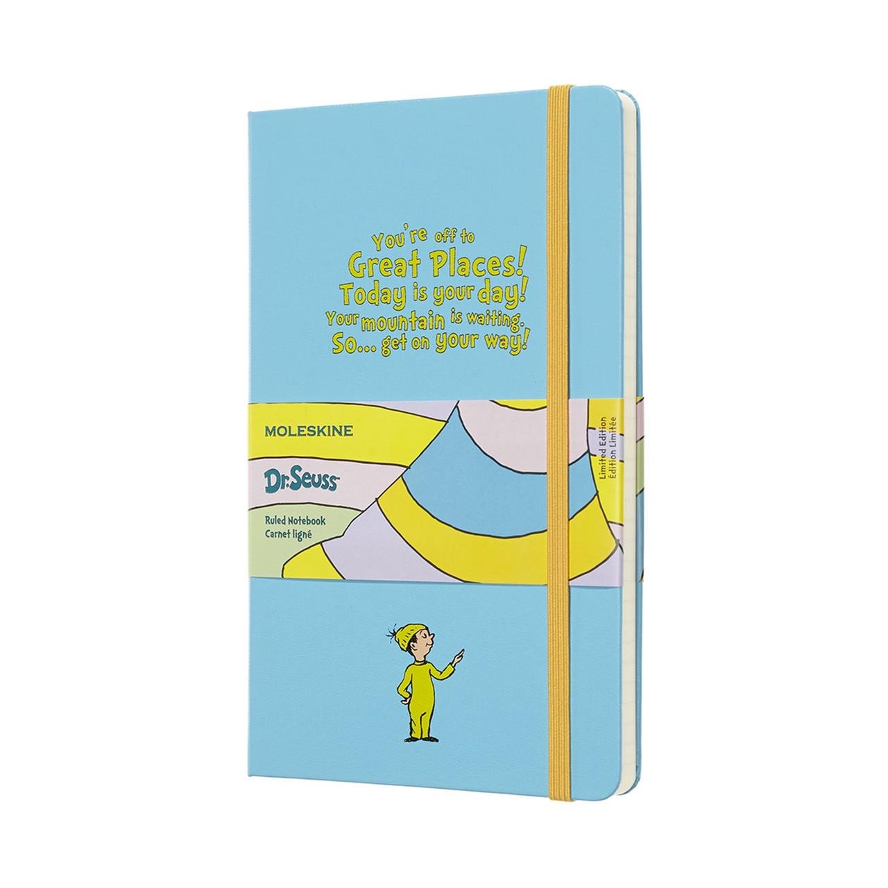Блокнот Moleskine Limited Dr. Seuss средний 13х21 см 240 страниц в линейку голубой (8058341715185)