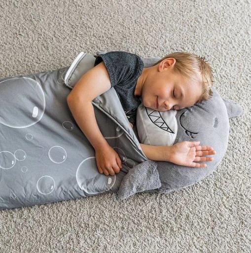 Спальний мішок дитячий Happy Nappers Shark 3в1 120 см (2cff62da) - фото 4