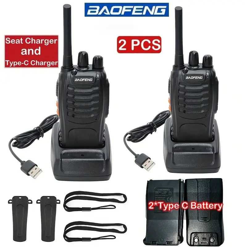 Набор рационов Baofeng BF-888S UHF 400-470 MHz с зарядными станциями 16 каналов 2 шт. Черный (2746863480) - фото 8