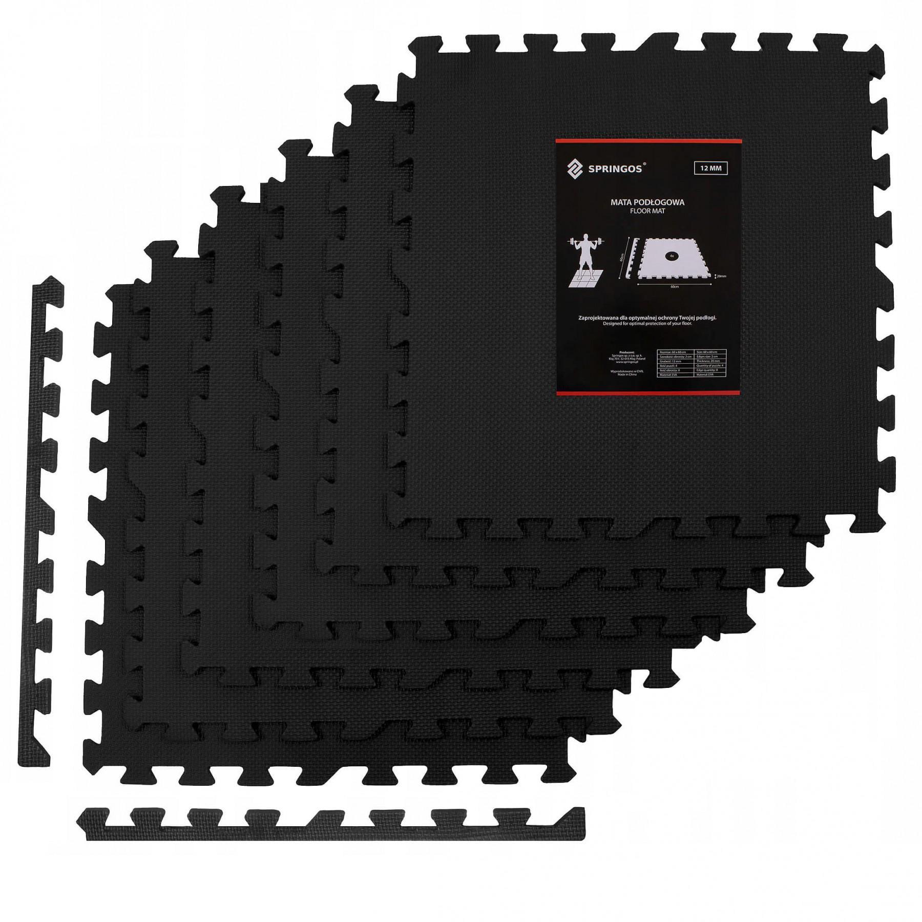 Мат-пазл Springos Mat Puzzle EVA 180x120x1,2 см Black (20380)