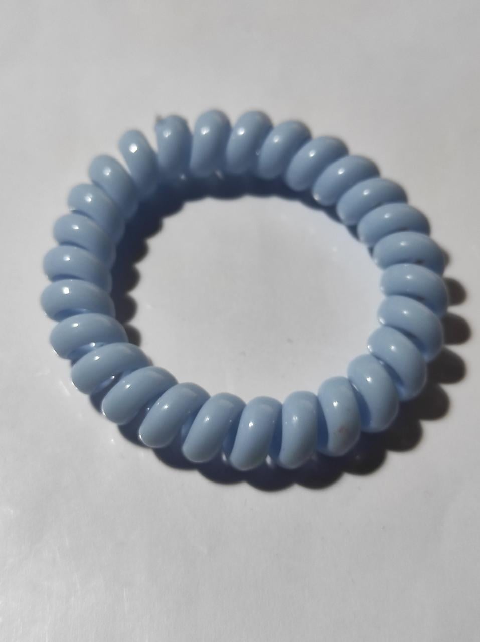 Резинка Спираль толстая 5,5 см глянцевая Голубой (K7-4-1728-БЛ)