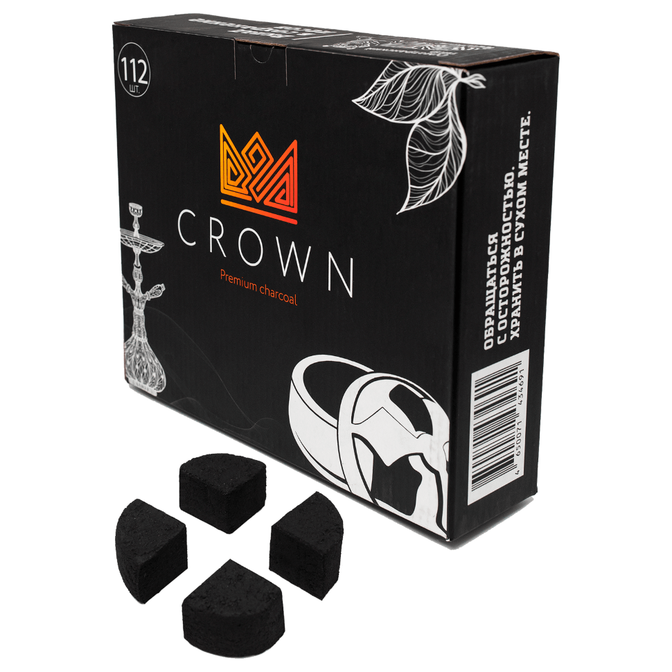Вугілля для кальяну кокосове Crown 1 кг
