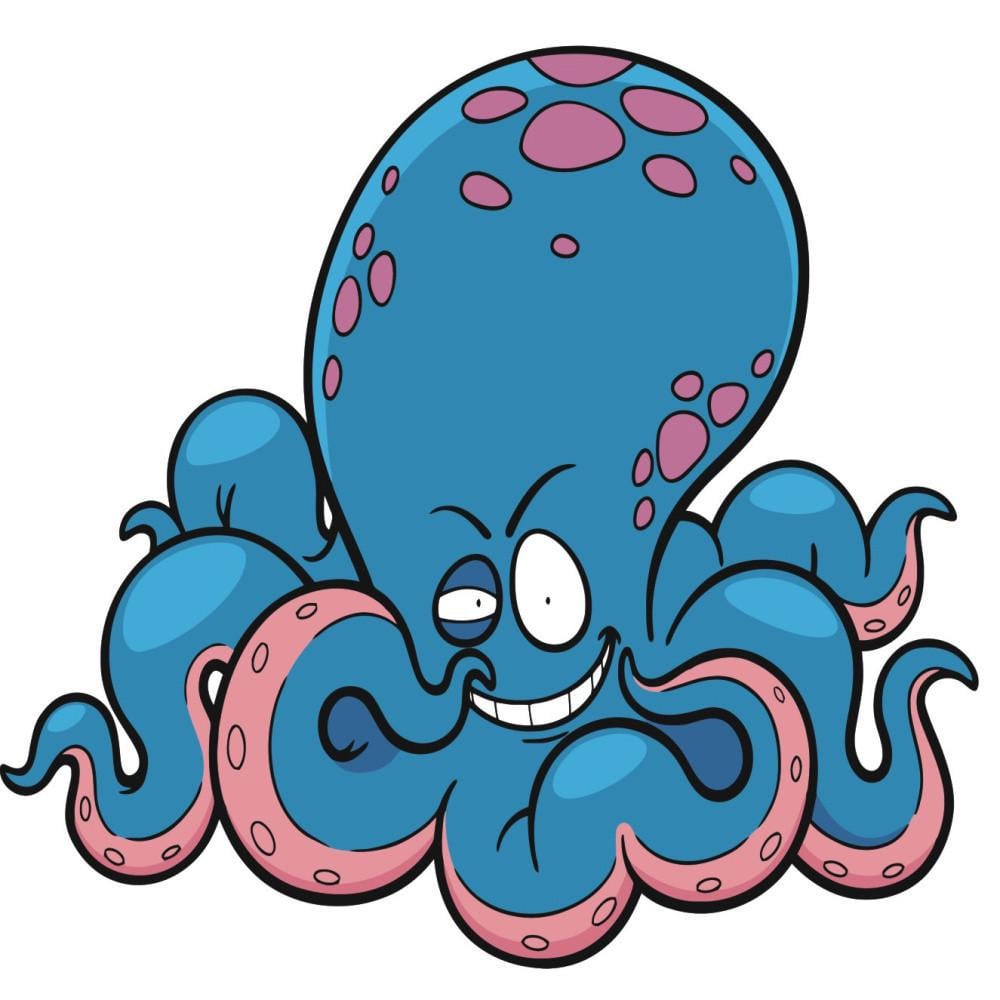 Картина по номерам Strateg Премиум Осьминог с лаком 30х30 см (ES084)