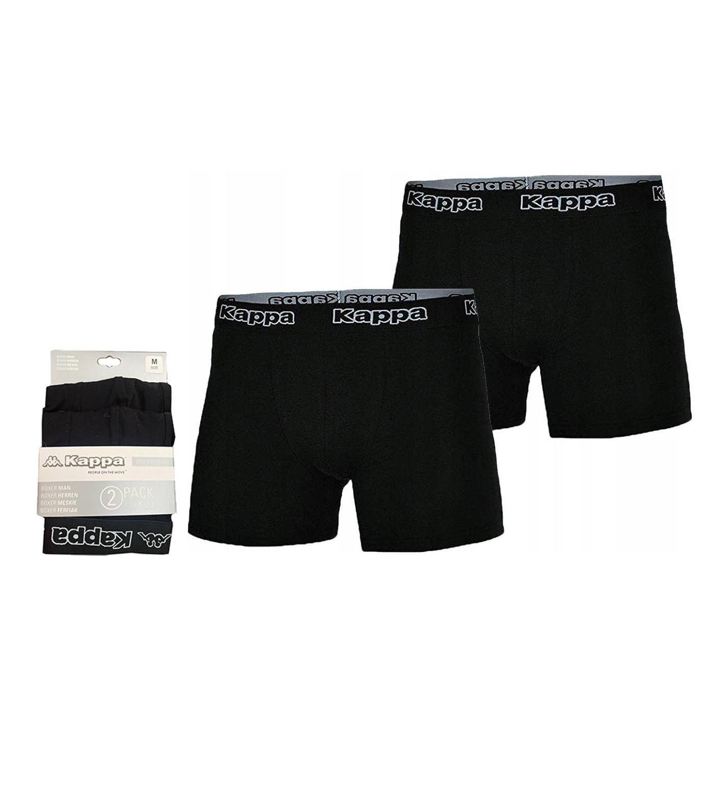 Труси-боксери чоловічі KAPPA KONTROLL Men Boxer Shorts 2 шт. M Black Anthracite (351K1JW-710068-19-4007-M)