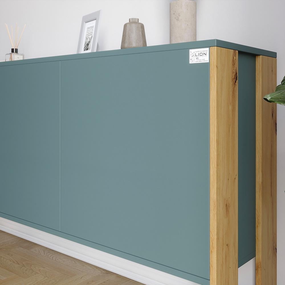 Комод Lion Нобу 2 с 3 дверями 160х34х80 см Самоа дымчатый (000-000-1974) - фото 3