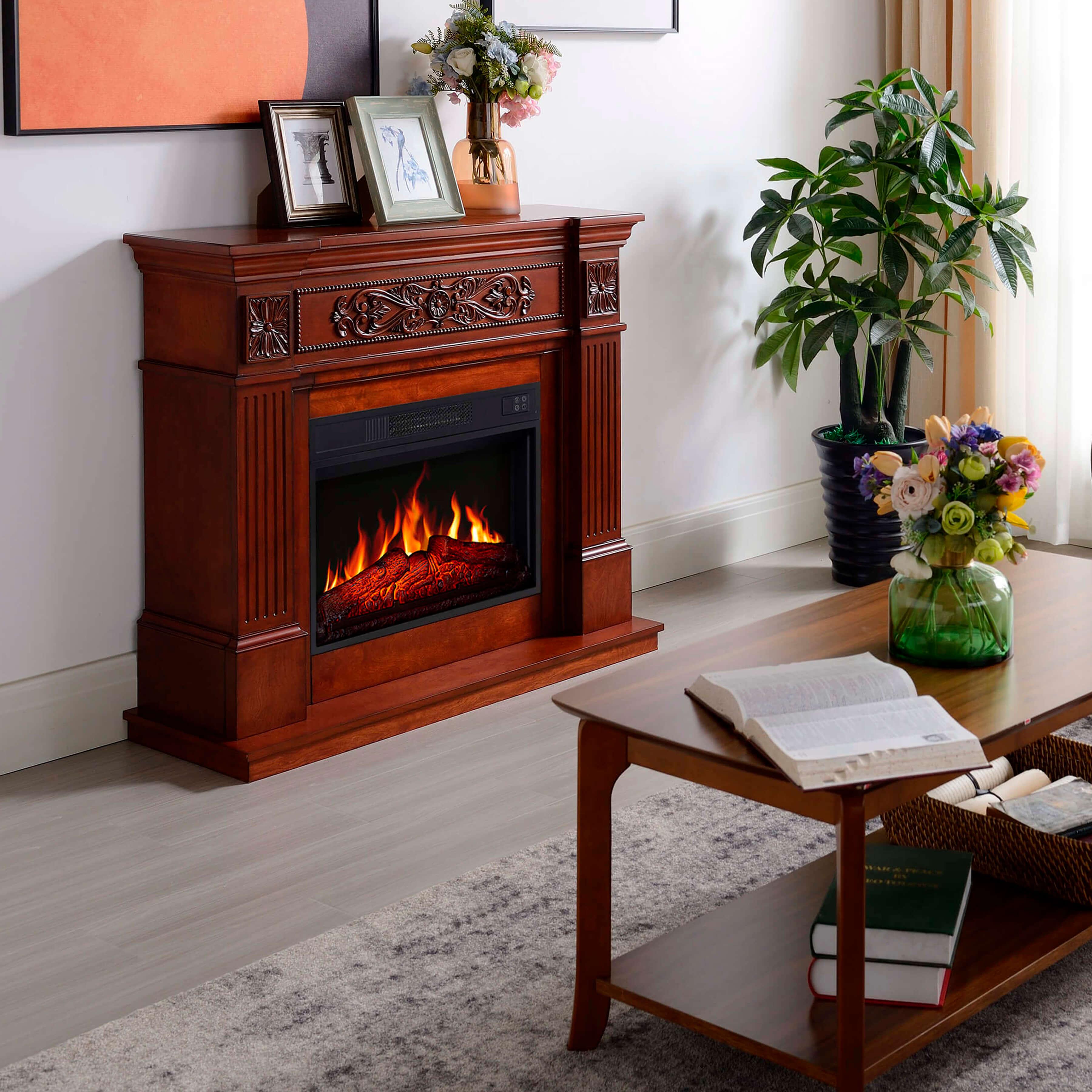 Камінокомплект ArtiFlame Toscana AF23S з обігрівом та звуком горіння вогню Дуб - фото 7 Камінокомплект ArtiFlame Toscana AF23S з обігрівом та звуком горіння вогню Дуб - фото 7